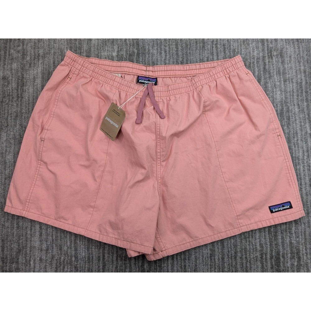 Patagonia Womens Funhoggers 4" Shorts Sun Fade Pink Hiking Size XL NWT 57160